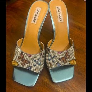 Steve Madden crystal butterfly heels size 10m